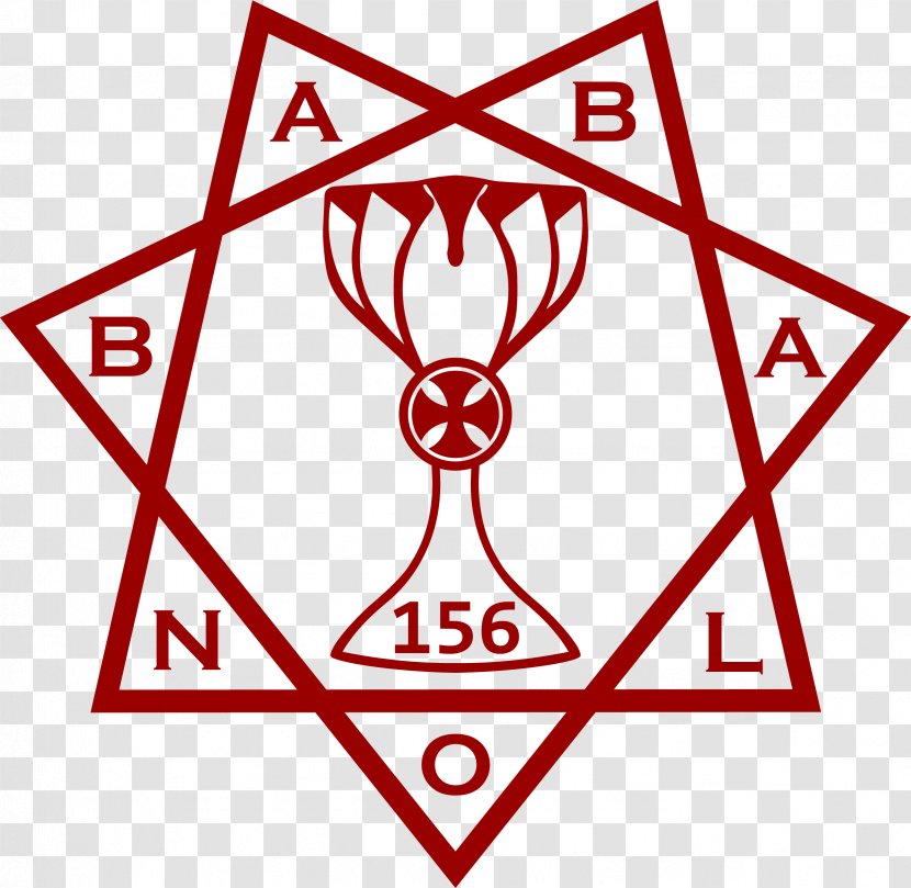 Heptagram Babalon Thelema Occult Magic - Aleister Crowley - Black And White Transparent PNG