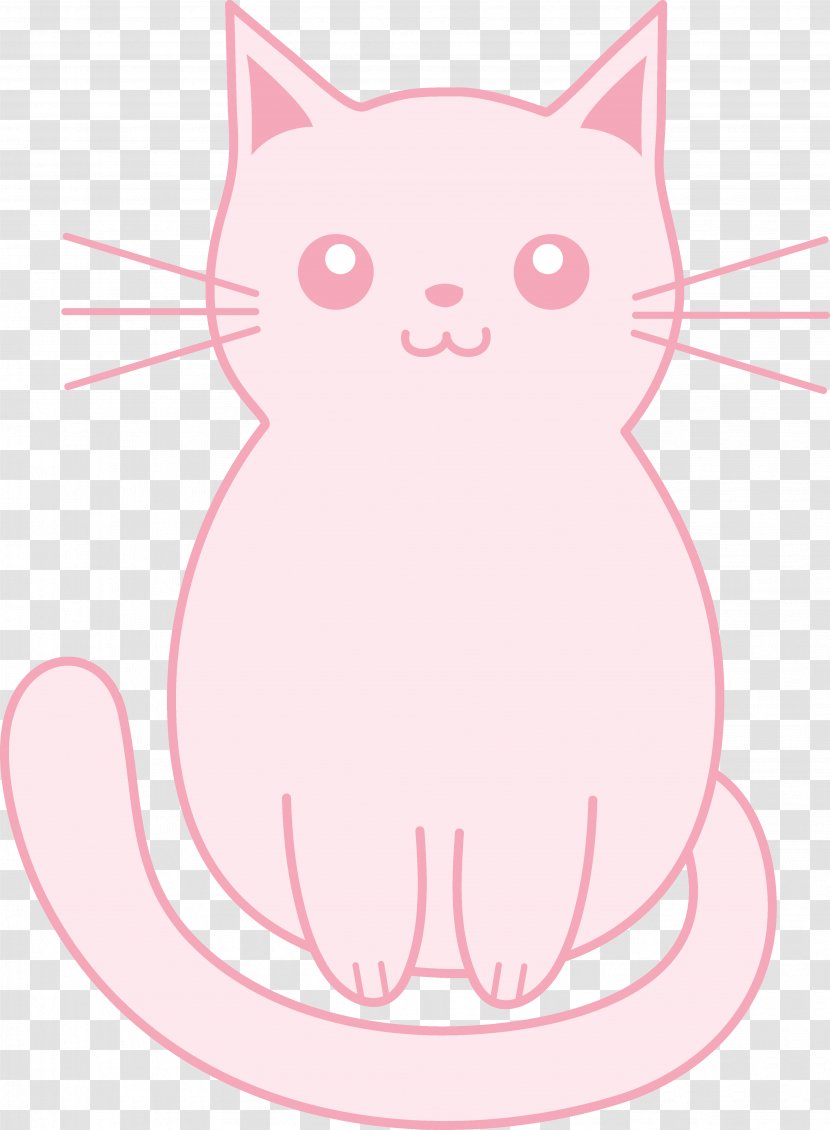 Kitten Pink Cat Puppy Hello Kitty - Cartoon - Hawk Cliparts Transparent PNG