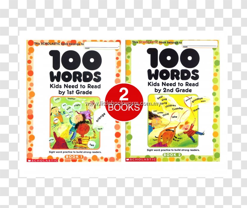 100 Words Kids Need To Read By 3rd Grade: Sight Word Practice Build Strong Readers First Grade Spelling - Material Transparent PNG