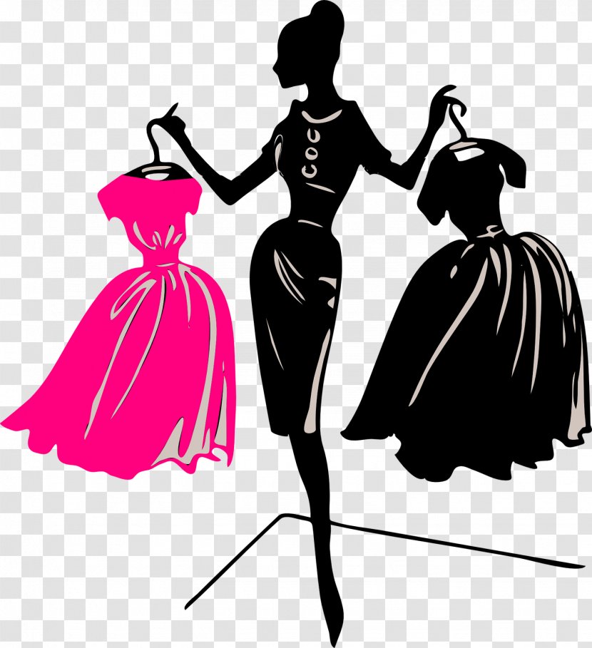 French Fashion Show Clip Art - Black And White - Haute Couture Transparent PNG