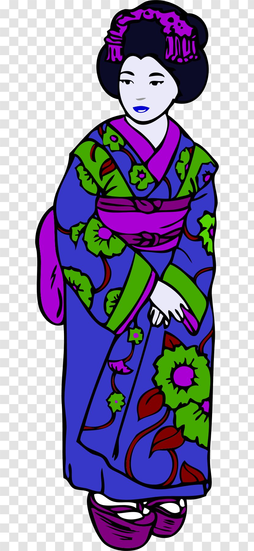Kimono Woman Free Content Clip Art - Purple Cliparts Transparent PNG