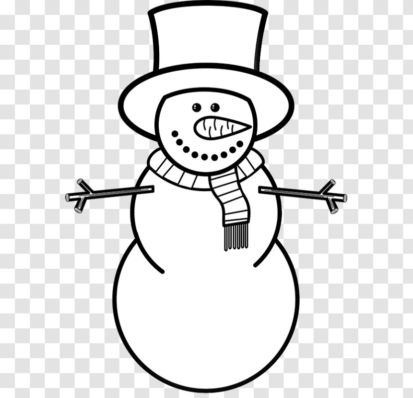 Clip Art Illustration Image Free Content Openclipart - Black And White - Snowman Transparent PNG