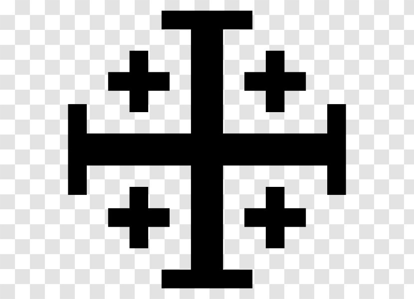 Kingdom Of Jerusalem Cross Christian Potent - Church Transparent PNG