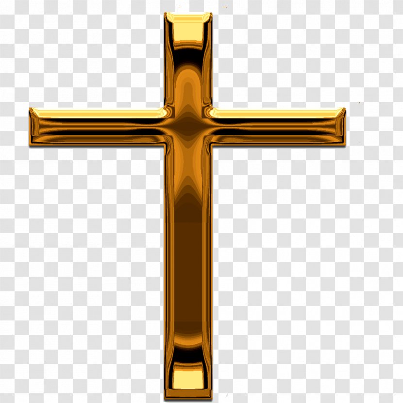 Christian Cross Gold Clip Art - Necklace Transparent PNG