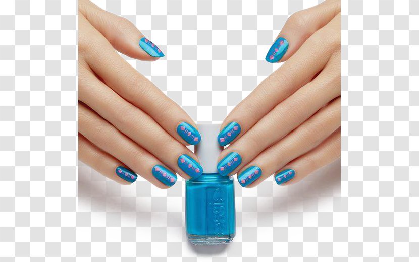 Nail Polish Art Manicure Artificial Nails - Care - Blue Transparent PNG