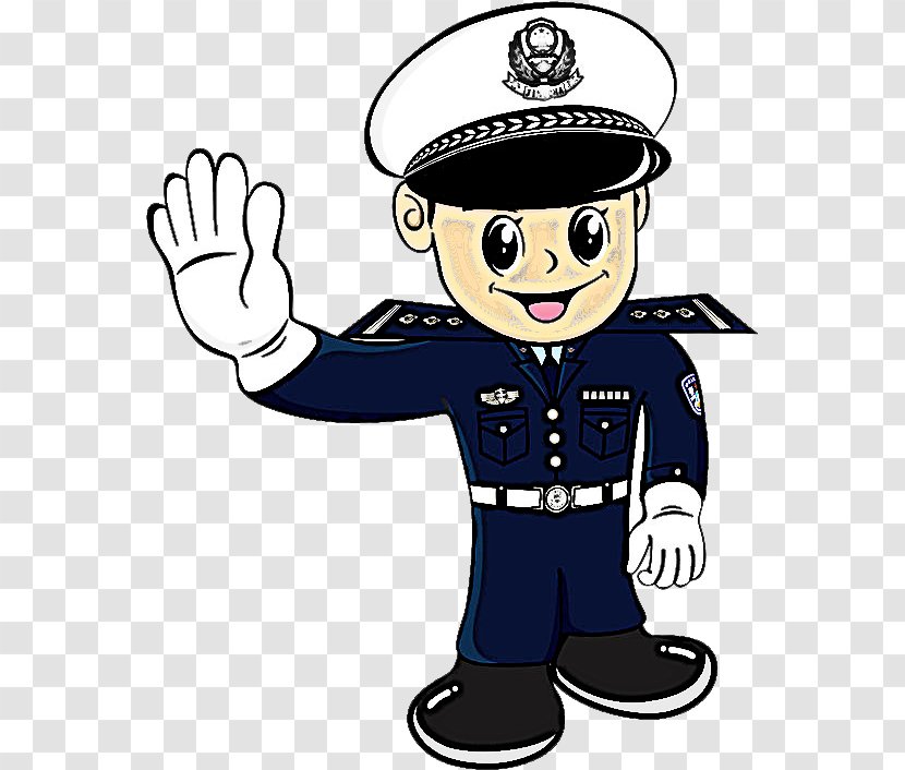 Cartoon Police Gesture Officer Transparent PNG