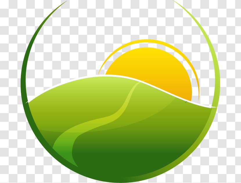 Icon - Yellow - Painted Green Earth Sunrise Transparent PNG
