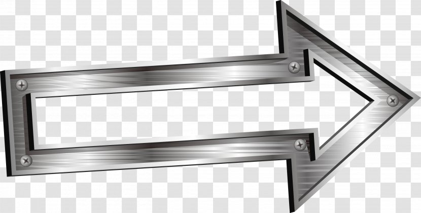 Metal Arrow - Brushed - Vector Hand Painted Arrows Transparent PNG