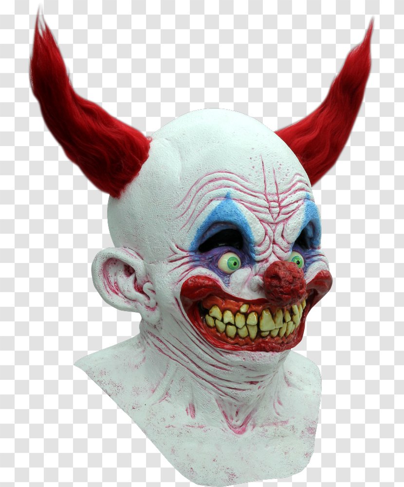 Evil Clown Latex Mask Circus - Clothing - Face Transparent PNG