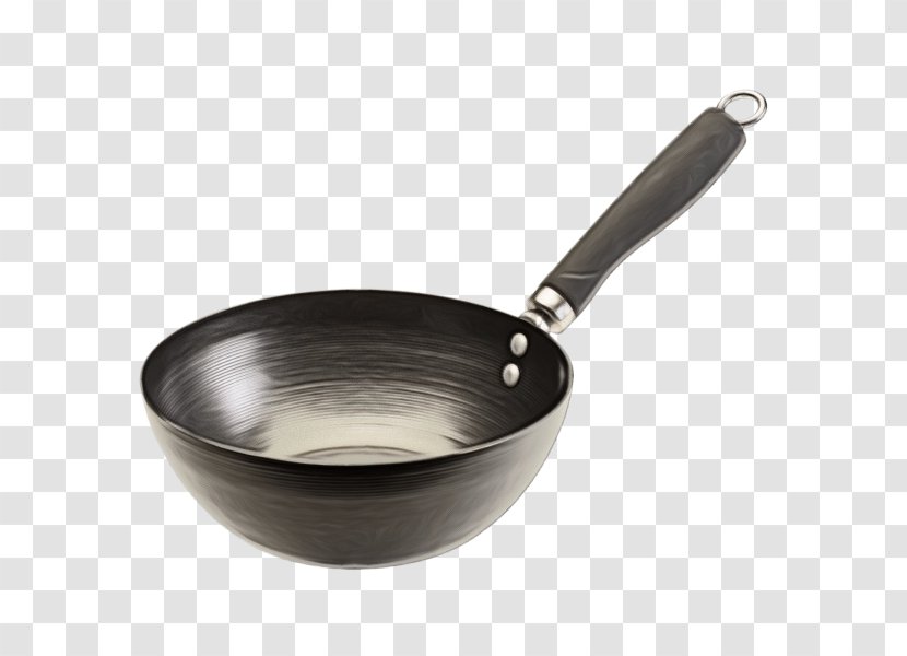 Frying Pan Cookware And Bakeware Sauté Saucepan Wok - Watercolor - Aluminium Metal Transparent PNG