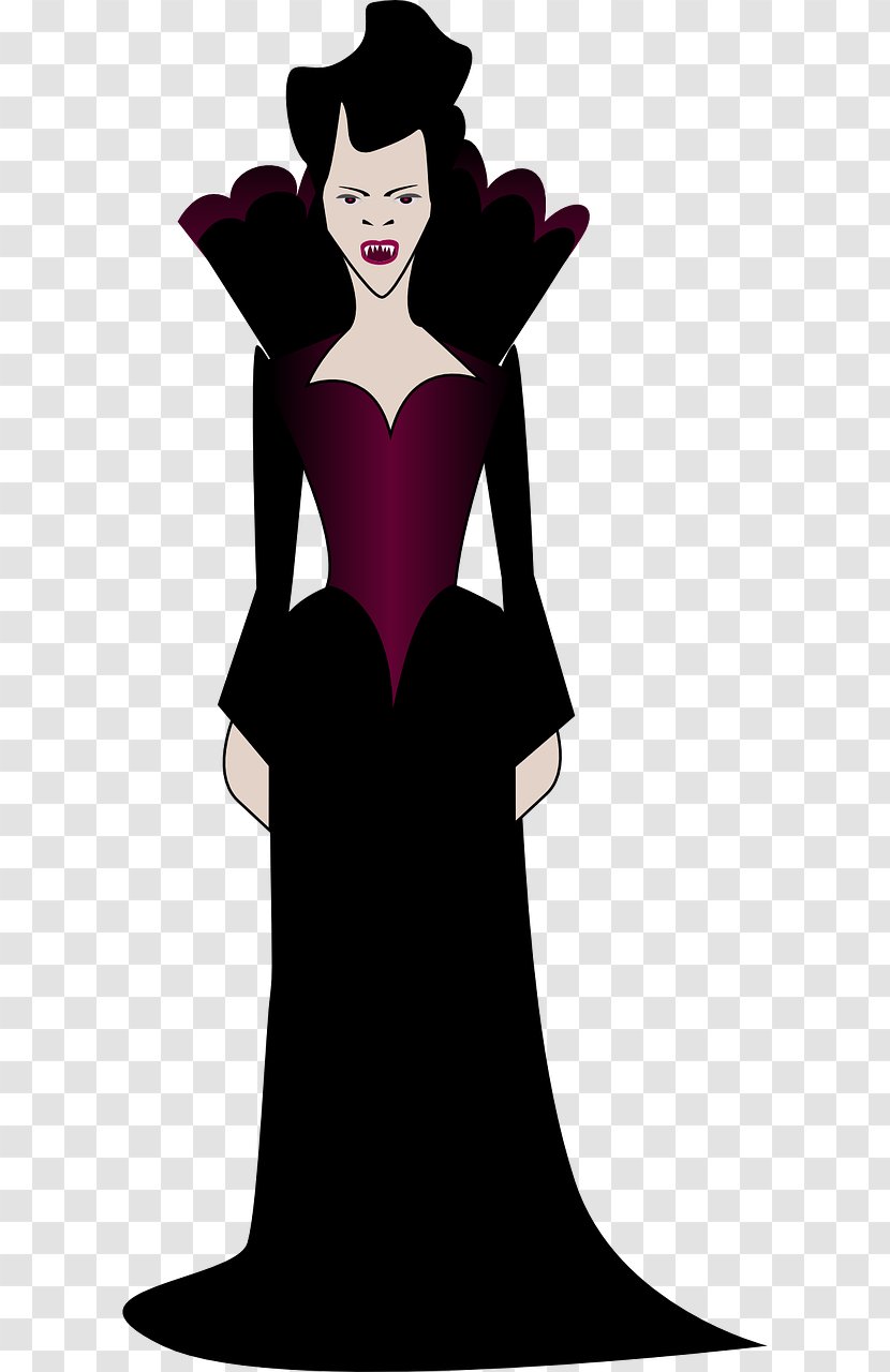 Vampire Woman Female Clip Art - Cartoon Transparent PNG