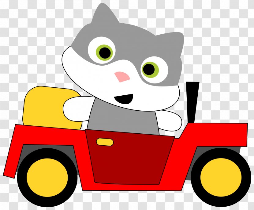Cat Car Kitten Clip Art - Carnivoran - Driving Transparent PNG