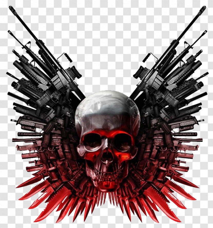 The Expendables Skull Action Film Poster - Bone - Metal Transparent PNG