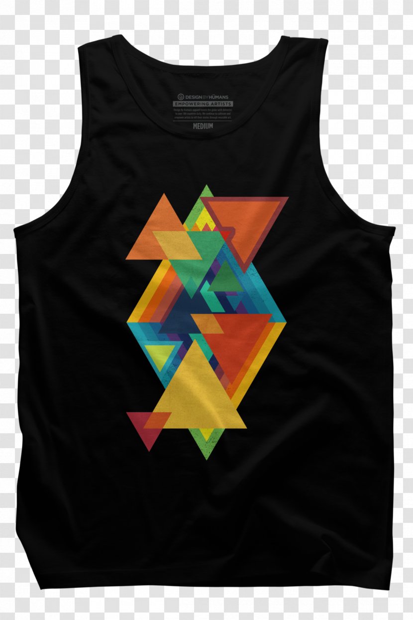 Printed T-shirt Gilets Hoodie - Sleeve - Triangle Collage Transparent PNG