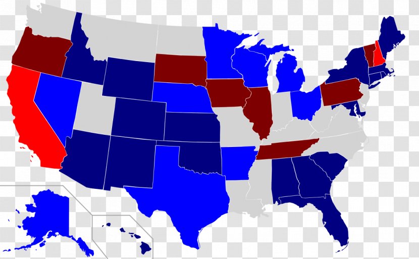 United States Gubernatorial Elections, 2018 Of America 2014 - Blue - Red Transparent PNG