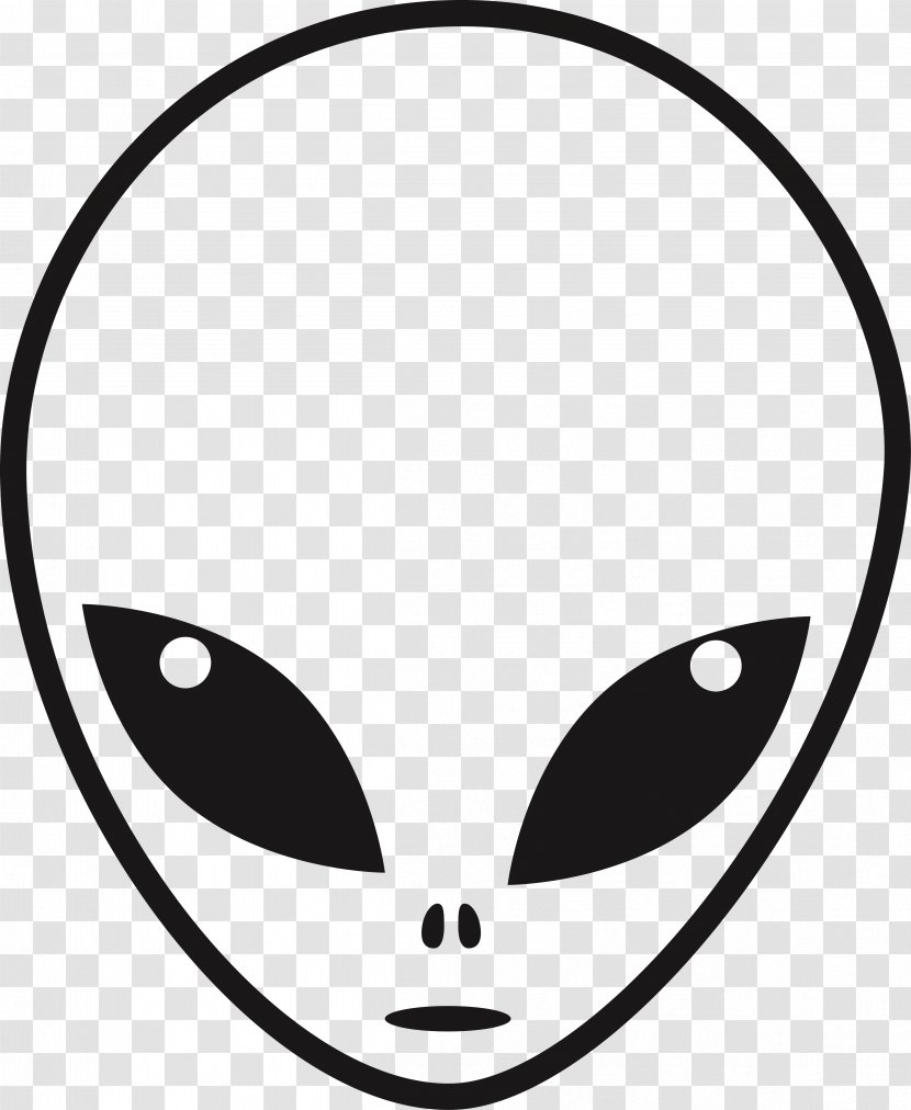 Extraterrestrials In Fiction Clip Art - Black And White - Brush Design Transparent PNG