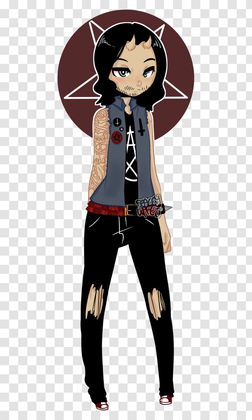 Cartoon Black Hair Clothing Accessories Character - Headgear Transparent PNG