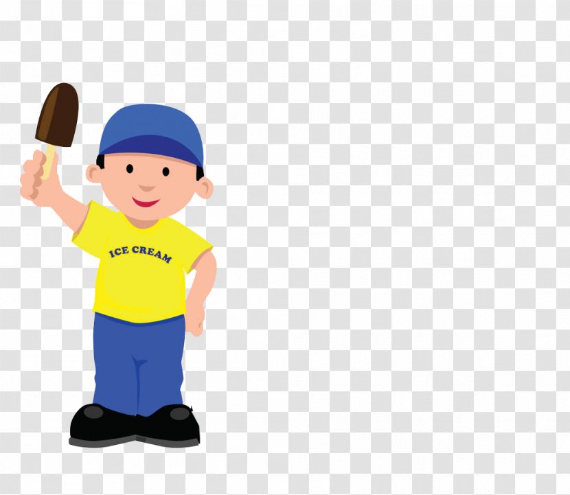Ice Cream Cart Drawing Clip Art - Play - The Little Boy Wearing A Blue Peaked Cap Transparent PNG