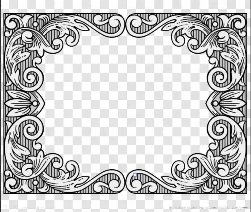 Download Black And White - Monochrome - Beautiful Border Transparent PNG