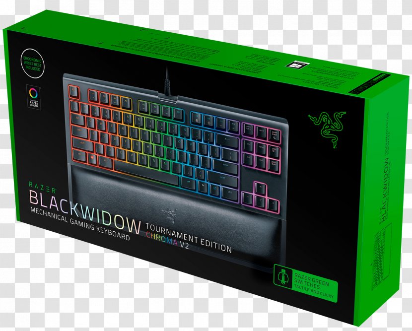 Computer Keyboard Razer BlackWidow Chroma V2 Electrical Switches Gaming Keypad Inc. - Inc Transparent PNG