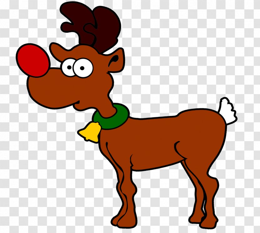 Santa Claus Reindeer Clip Art Christmas Day - Deer Transparent PNG