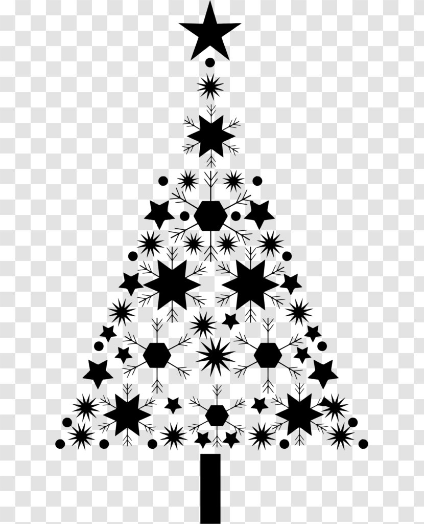 Christmas Tree Snowflake Day Clip Art - Pine Family - Silhouette Ornaments Transparent PNG