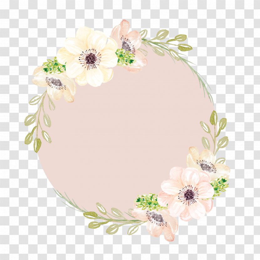 Watercolor Painting Pink Flowers Clip Art - Blossom - Hand-painted Garlands Transparent PNG