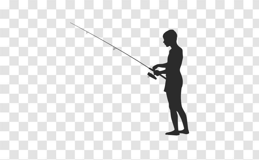 Fishing Rods Silhouette Fisherman Fish Hook - Rapala - Pole Transparent PNG