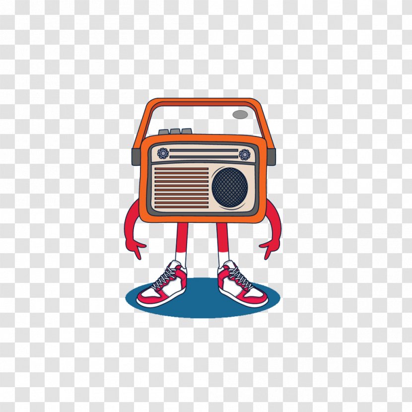 Cartoon Radio Illustration - Broadcasting - Background Transparent PNG