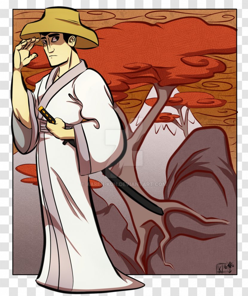 Fiction Cartoon Character - Flower - Ukiyoe Transparent PNG