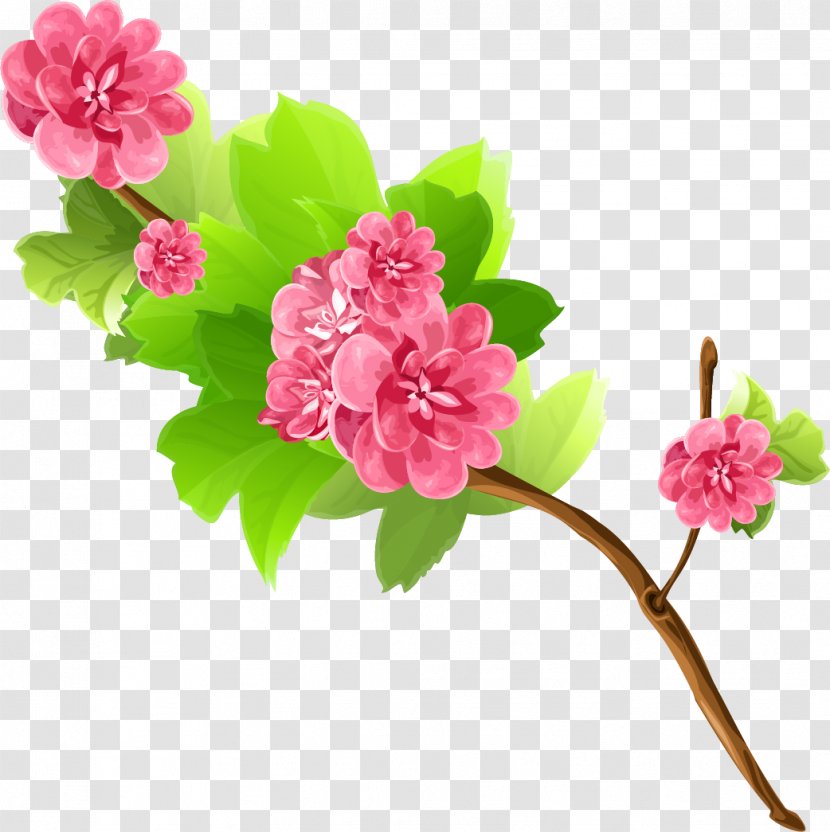 Flower Bouquet Branch Clip Art - Cherry Blossom - Spring Transparent PNG