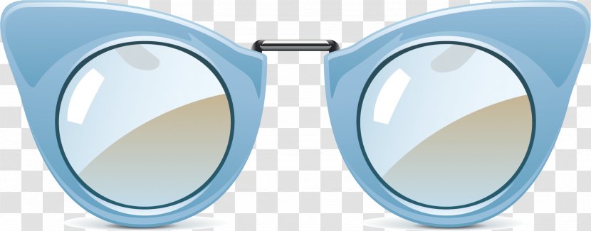 Sunglasses Goggles - Blue - Vector Hand-painted Glasses Transparent PNG
