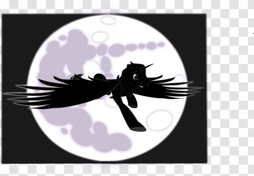 Cartoon Silhouette Character Black White - Flying Ravens Transparent PNG