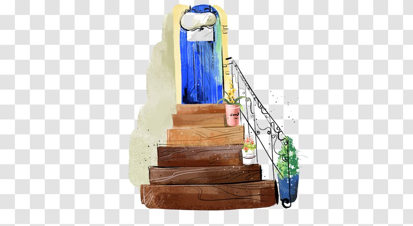 Stairs Cartoon Comics - Wood Transparent PNG