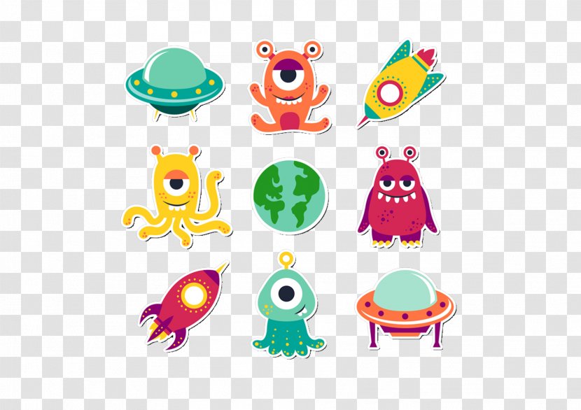 Alien Cartoon Clip Art - Planet Transparent PNG