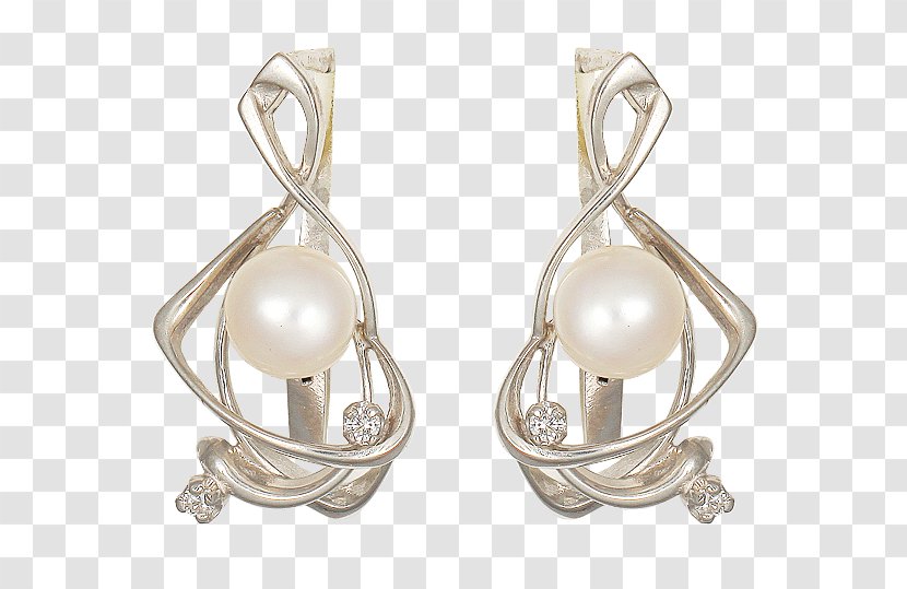 Pearl Earring Body Jewellery Silver Transparent PNG