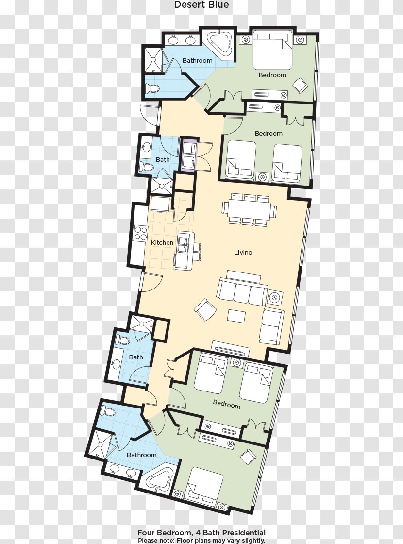 Wyndham Desert Blue Hotels.com Room Floor Plan - Book - Hotel Transparent PNG
