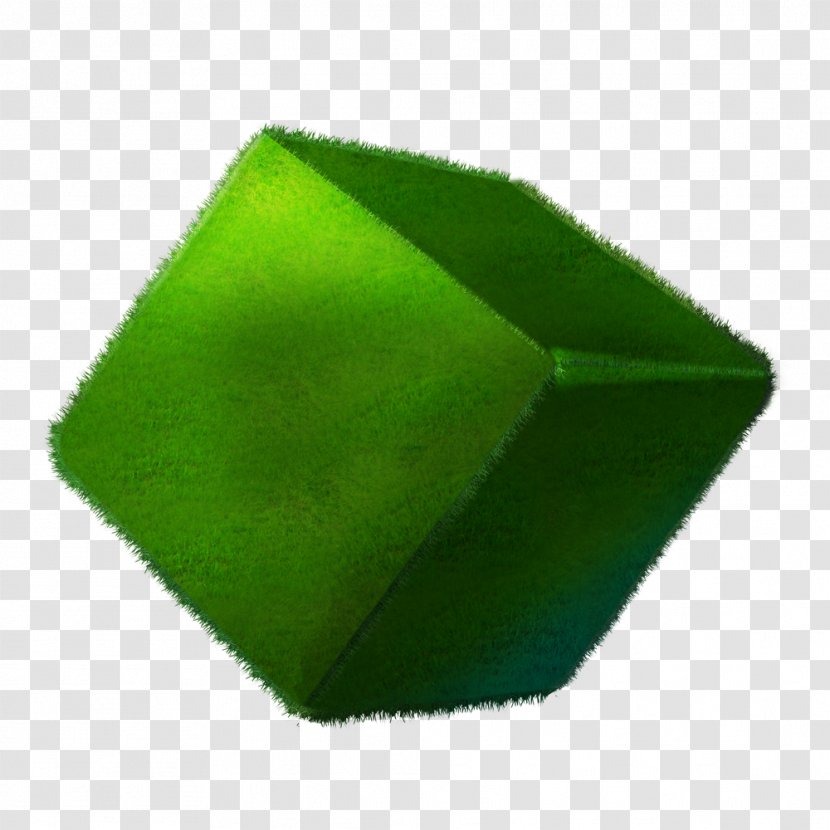 Triangle Square Green - Grass - Cube Transparent PNG