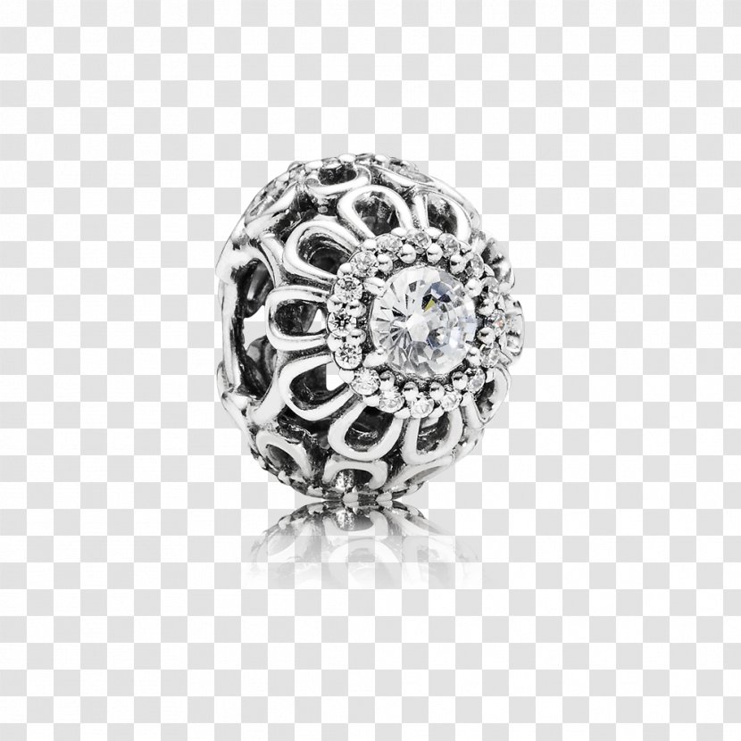 Pandora Charm Bracelet Cubic Zirconia Jewellery Silver Transparent PNG