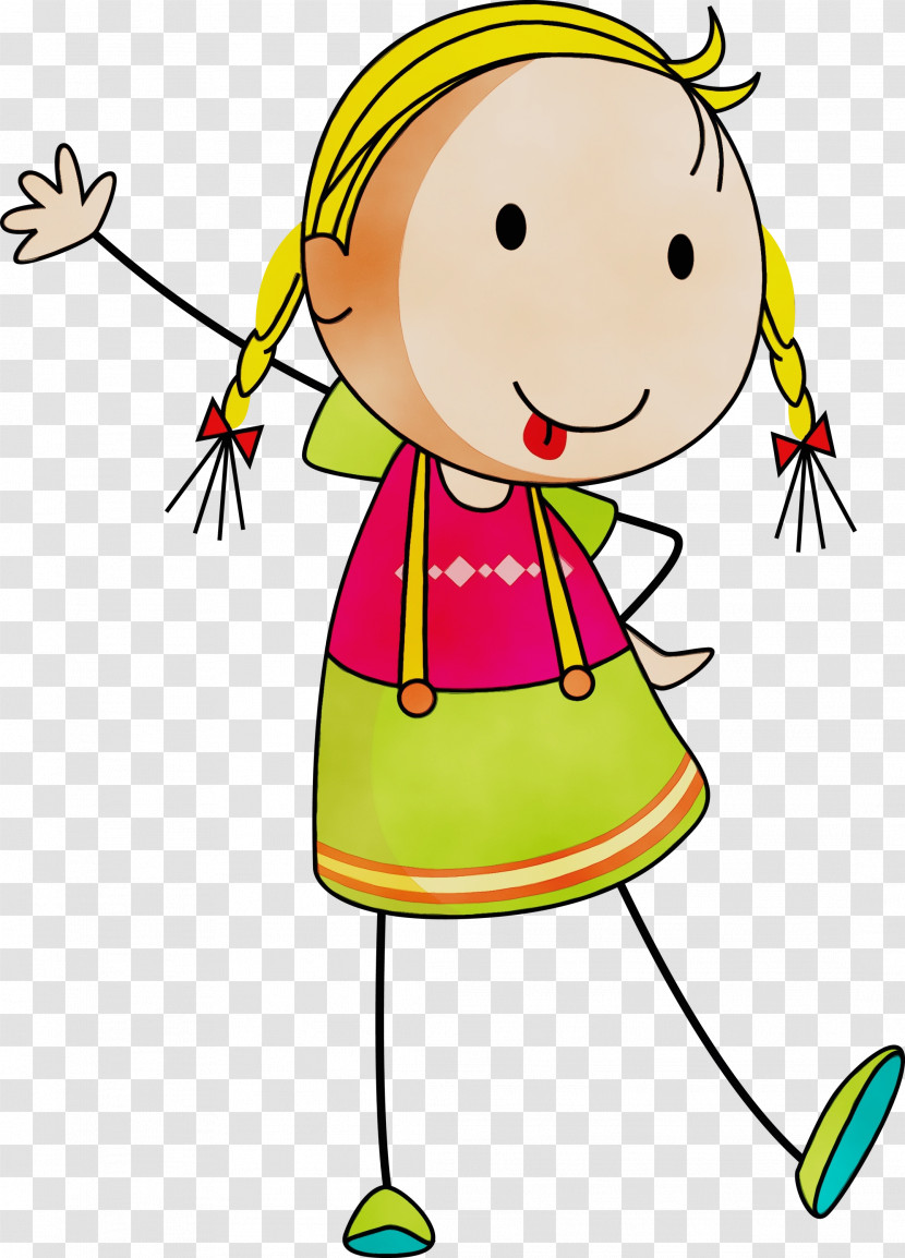 Cartoon Character Yellow Line Area Transparent PNG