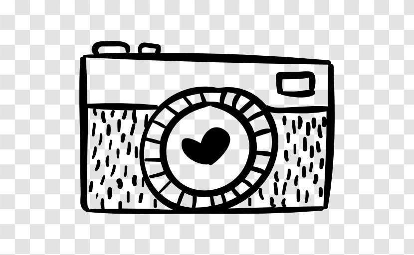 Photography Camera Clip Art - Monochrome - Heart-shaped Transparent PNG