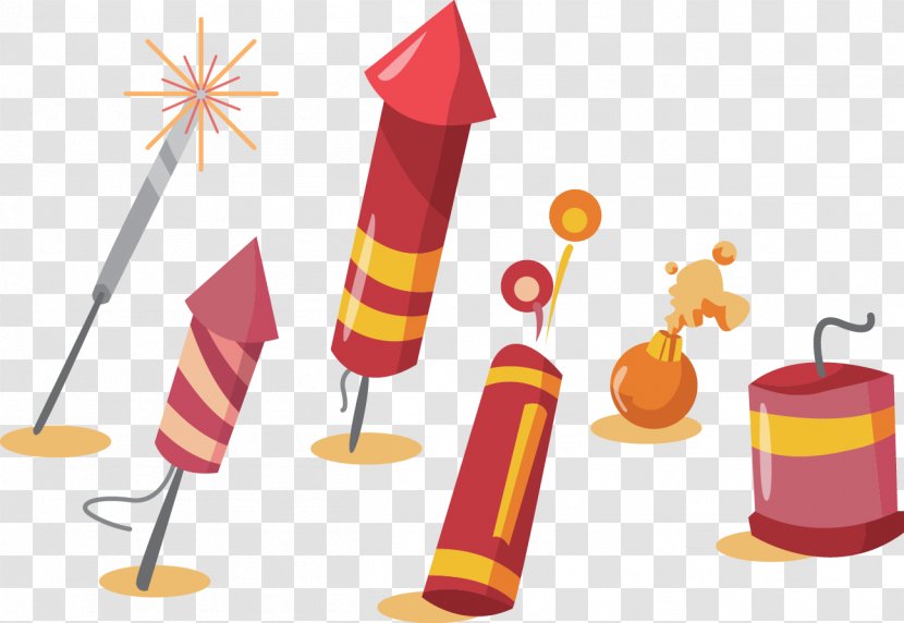 Fireworks Firecracker - Festival - Vector Chinese New Year Transparent PNG