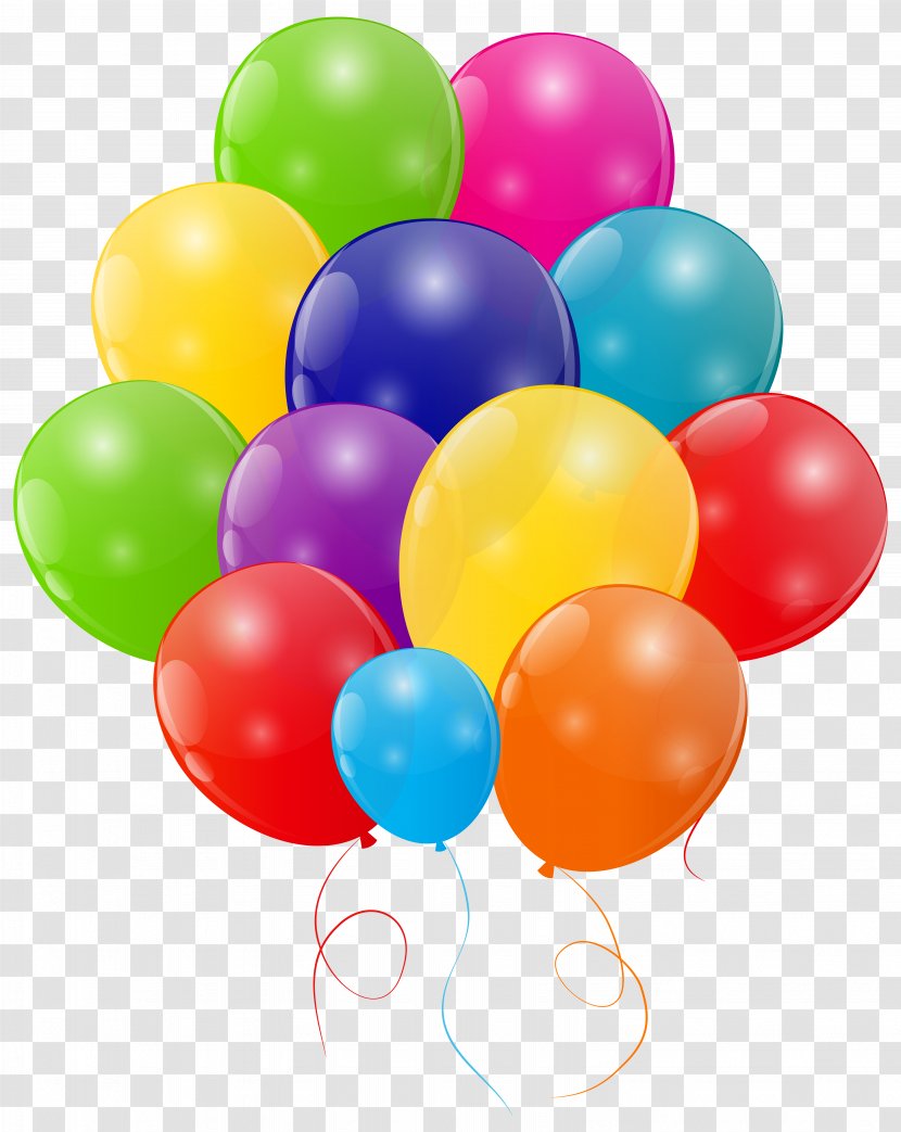 Birthday Cake Balloon Clip Art - Cluster Ballooning - Bunch Of Colorful Balloons Transparent Image Transparent PNG