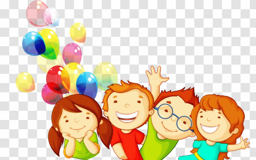 People Social Group Cartoon Balloon Happy - Celebrating Fun Transparent PNG
