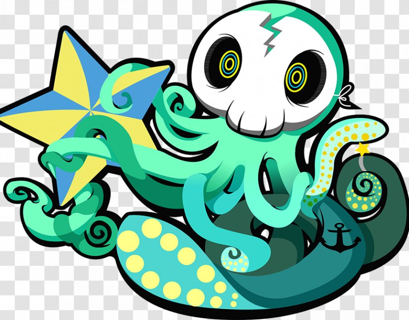 Painting Clip Art Image Cannabis - Octopus Transparent PNG