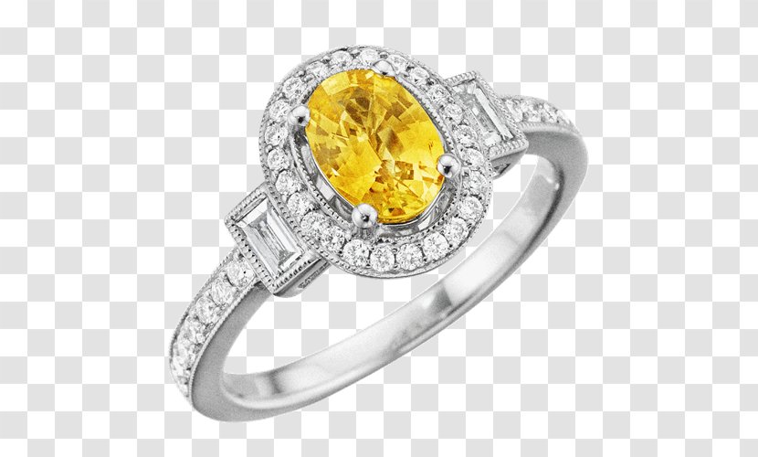 Ring Birthstone Diamond Body Jewellery - Pumpkin - Yellow Flyer Transparent PNG