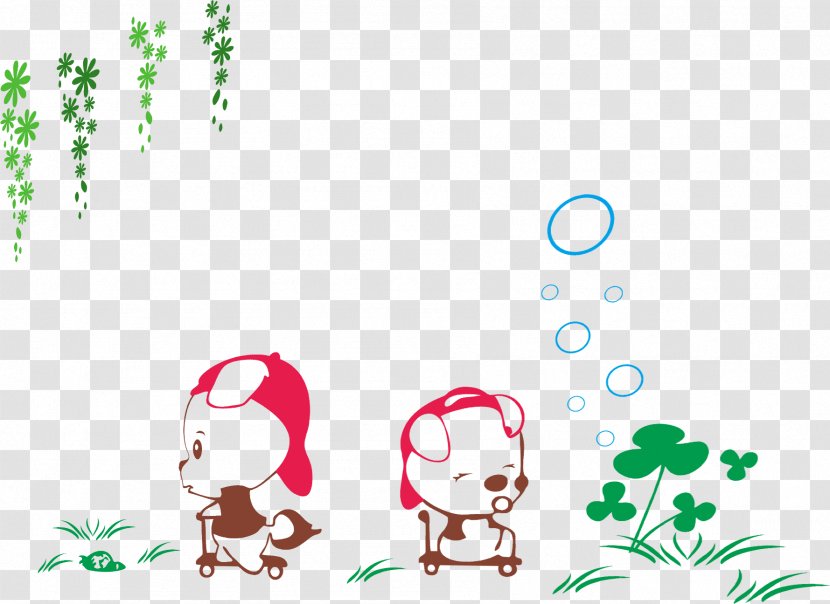 Light Illustration - Area - Hand-painted Cartoon Puppy Transparent PNG