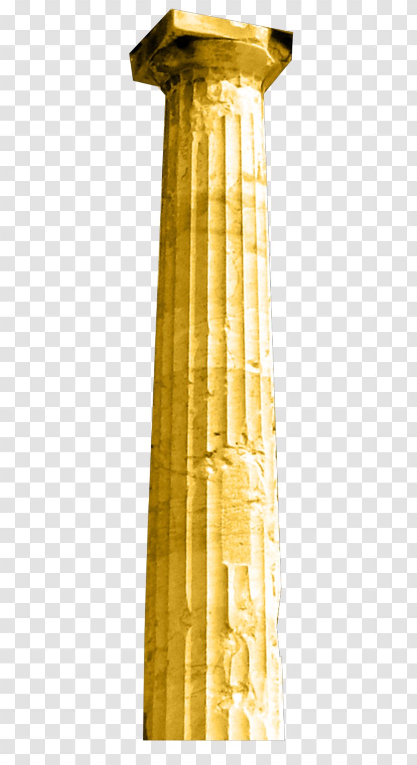 Column Ancient Greece Clip Art - Yellow - Gold Pillars Transparent PNG