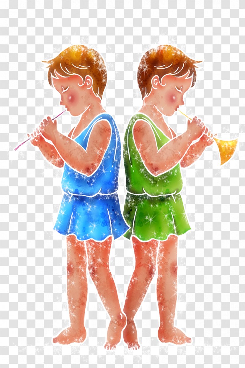 Twin Gemini Cartoon - Flower Transparent PNG