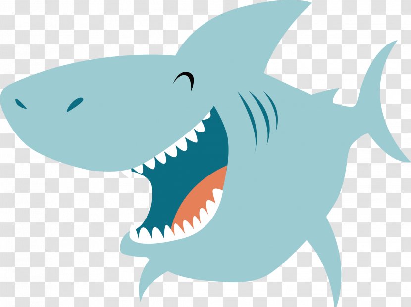 Requiem Shark Cartoon - Organism - Blue Vector Transparent PNG